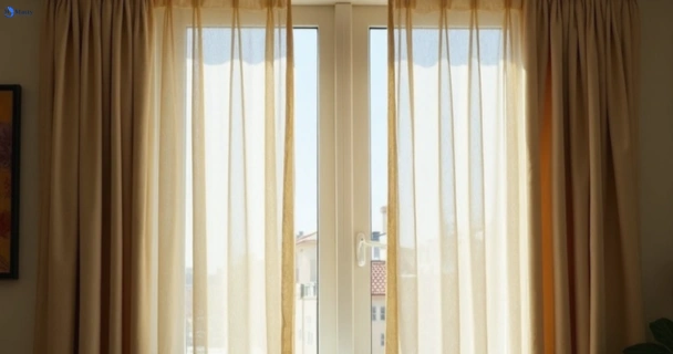 Dull dusty drapes in carramar-nsw before professional cleaning